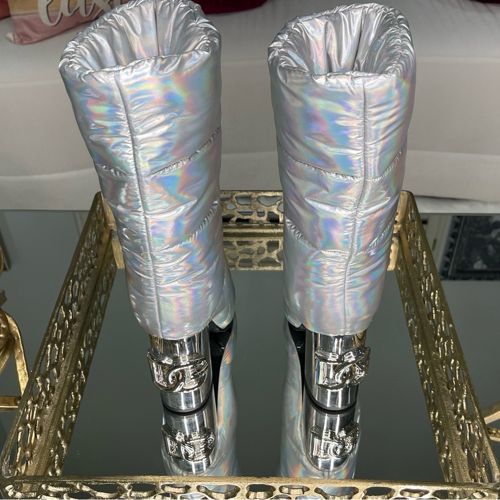 Dolce & Gabbana Holographic Effect Padded Boots